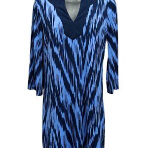 NWT MIchael Kors  Crew Blue Tunic 3/4 Sleeve Dress Medium